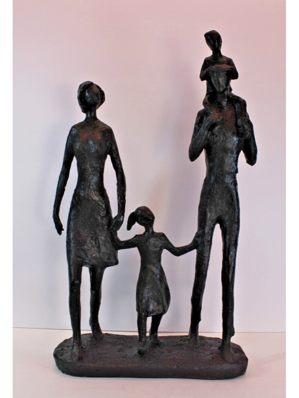 FOCUS ON FAMILY Resin Figurine Father, Mother, Son, Daughter 16.5"x10" LNC